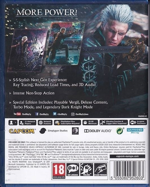 Devil May Cry 5 Special Edition - PS5 (A Grade) (Genbrug)